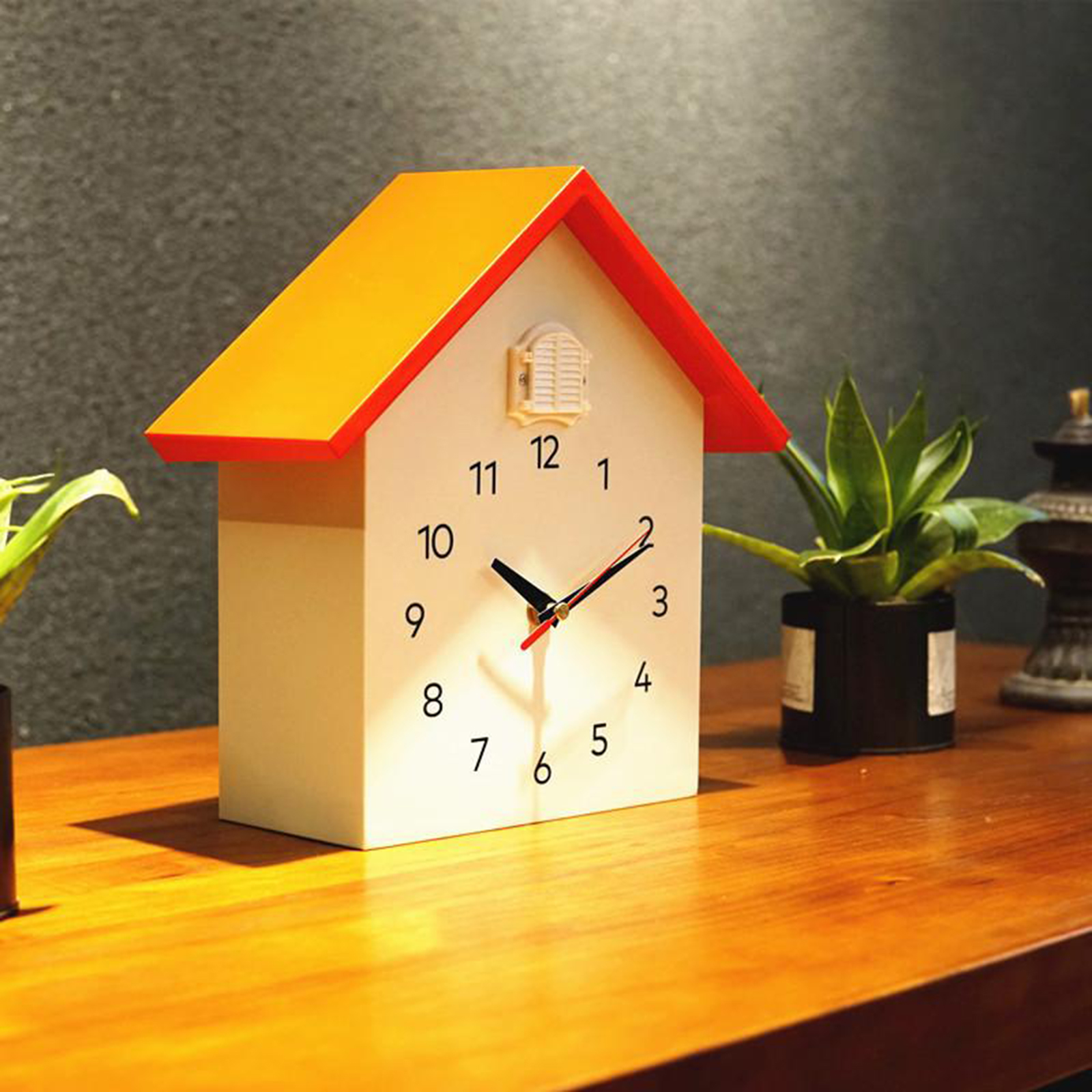 Reloj de cuco colgante para niños, Péndulo de pájaro, gabinete de mesa, casa de pájaro, dormitorio, silencioso, decoración de escritorio