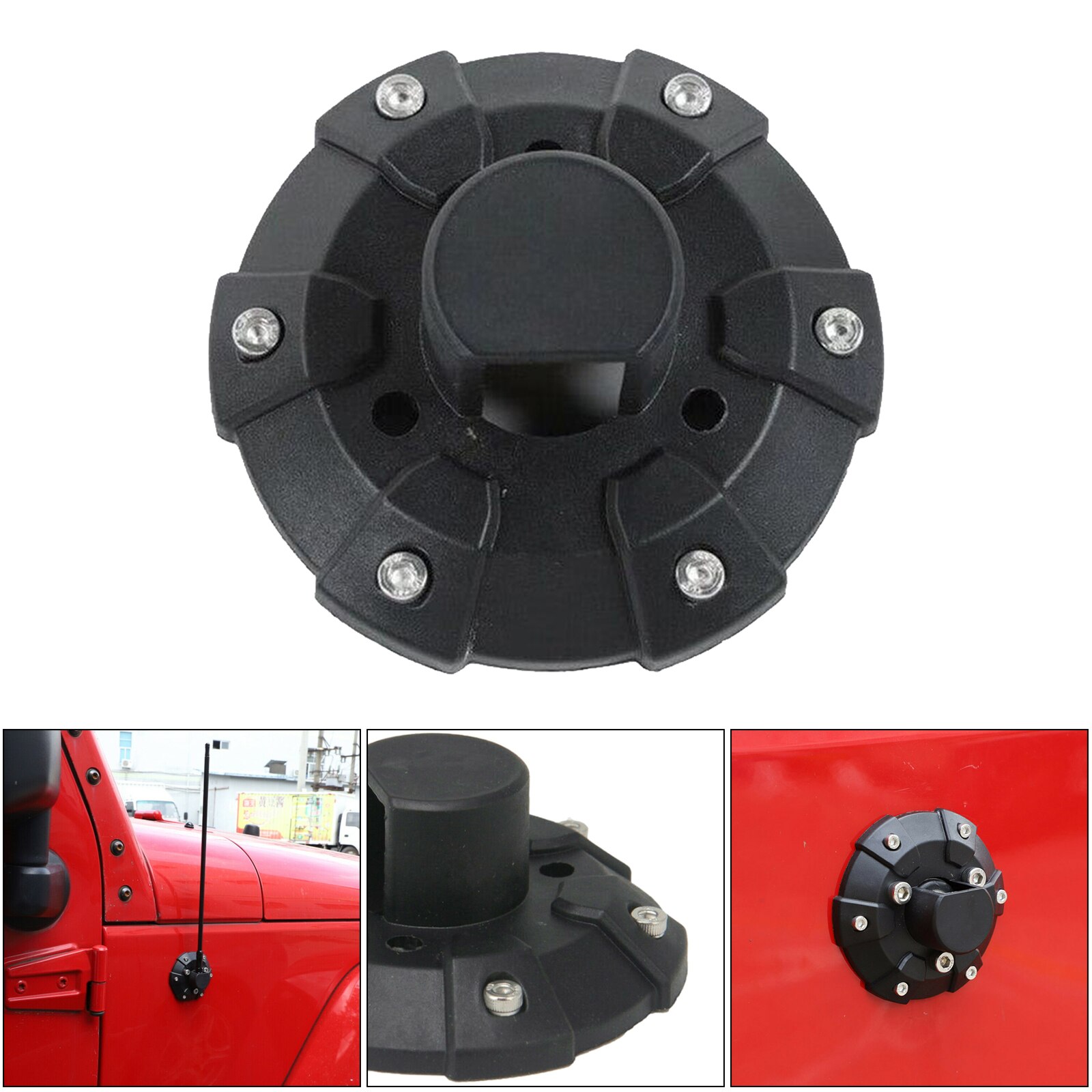 Antenna Base Cover For Wrangler TJ JL JT 1997 Accessory Upgrade Compact