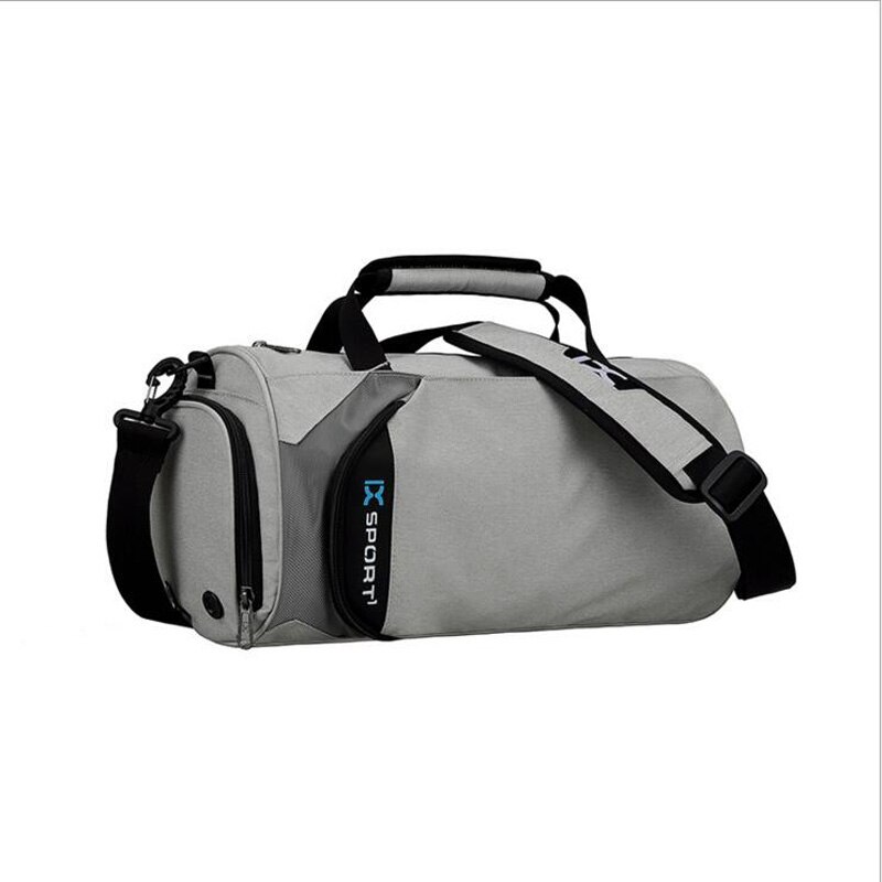 Fitness Sport Handtas Waterdichte Gym Training Tas Mannen Vrouwen Travel Camp Hike Multifunctionele Bagage Schoudertas: Light gray big