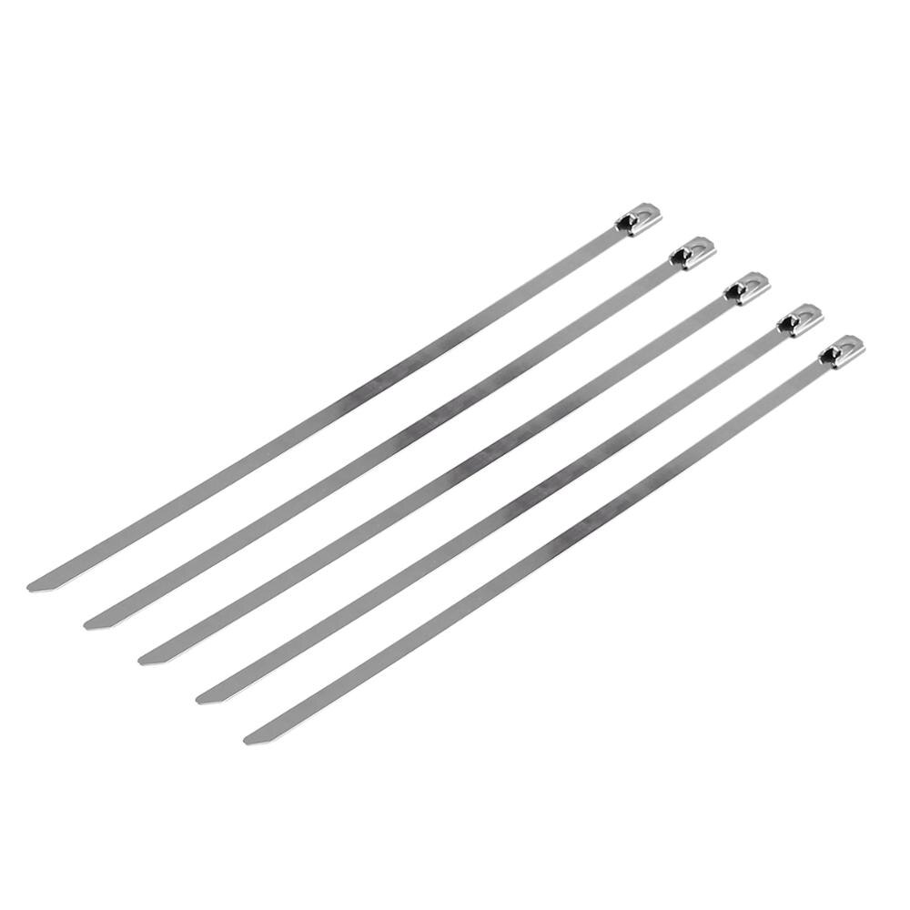 Proster 100 stk 304 buntebånd i rustfritt stål (4.6*200mm)  buntebånd med låsbar metall i marinekvalitet
