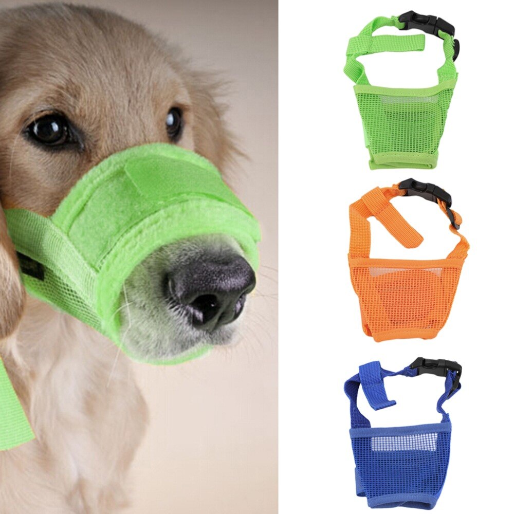 Nylon Puppy Dog Pet Mond Gebonden Apparaat Masker Veiligheid Verstelbare Ademend Snuit Stop Bijten Anti Bark Bite Mesh Kleine Grote honden