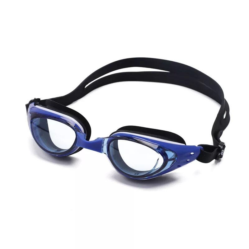 Gafas de natación profesionales para hombres y mujeres, lentes de silicona antivaho, para nadar y bucear, grandes: blue