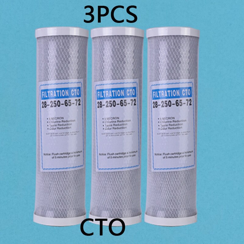 3 st vattenfilter aktivt kol patronfilter 10 tums patronbytesrenare cto blockera kolfilter vattenrening