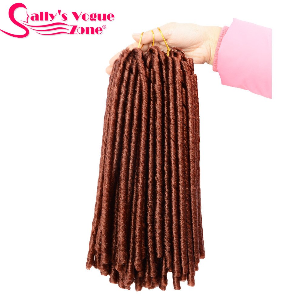 Sallyhair-extensiones de pelo trenza sintética a ganchillo, 14 pulgadas, 70g por paquete, peinados Afro, lisos, negros, marrones, gruesos: #30