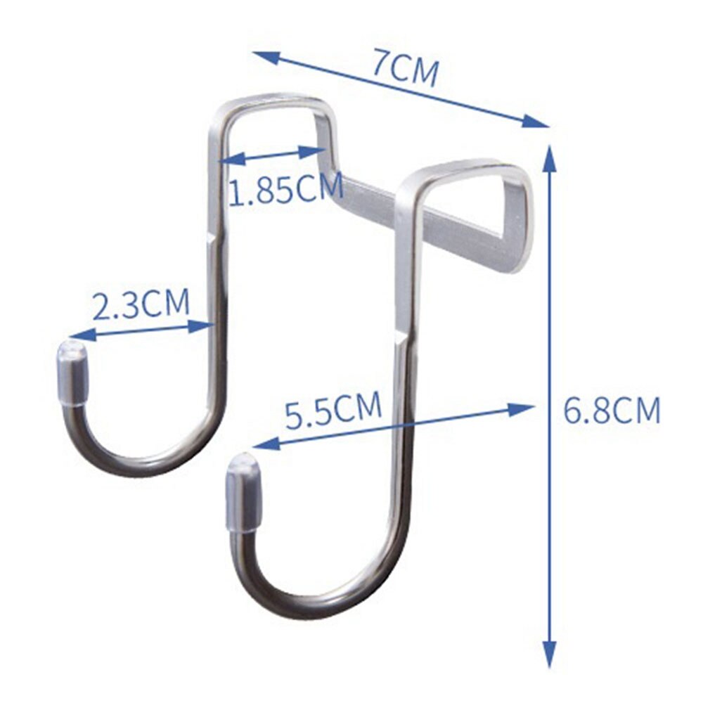 4 Pcs Drawer Cabinet Hook 304 Stainless Steel S-Shaped Hook Suitable for Kitchen, Cabinet, Drawer, Bathroom,Etc.