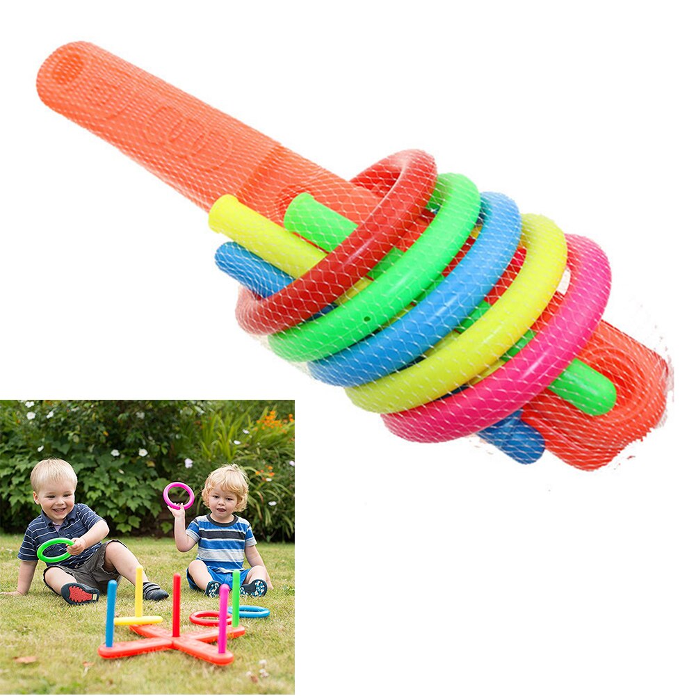 Eltern-kind Werfen Ferrule Spielzeug Regenbogen Jenga Ringe Spielzeug Große Kreuz Fünf-ring Zwinge Spielzeug Kinder Pädagogisches Spielzeug LXX