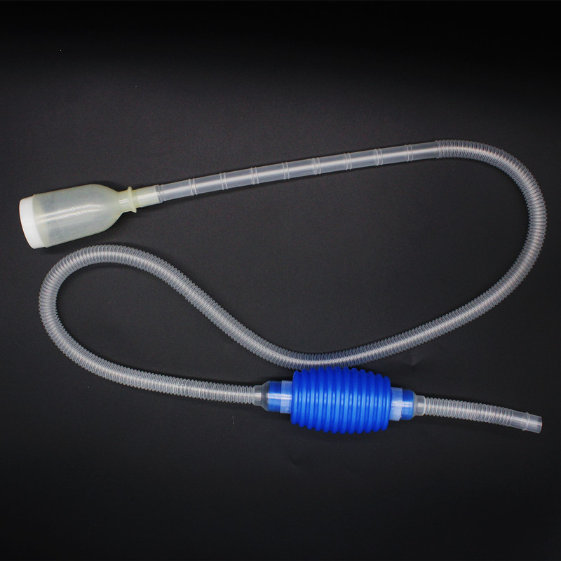 Aquarium Gravel Cleaner Siphon Fish Tank Vacuum Cleaner with Fishing Net Long Nozzle Water Flow Controller