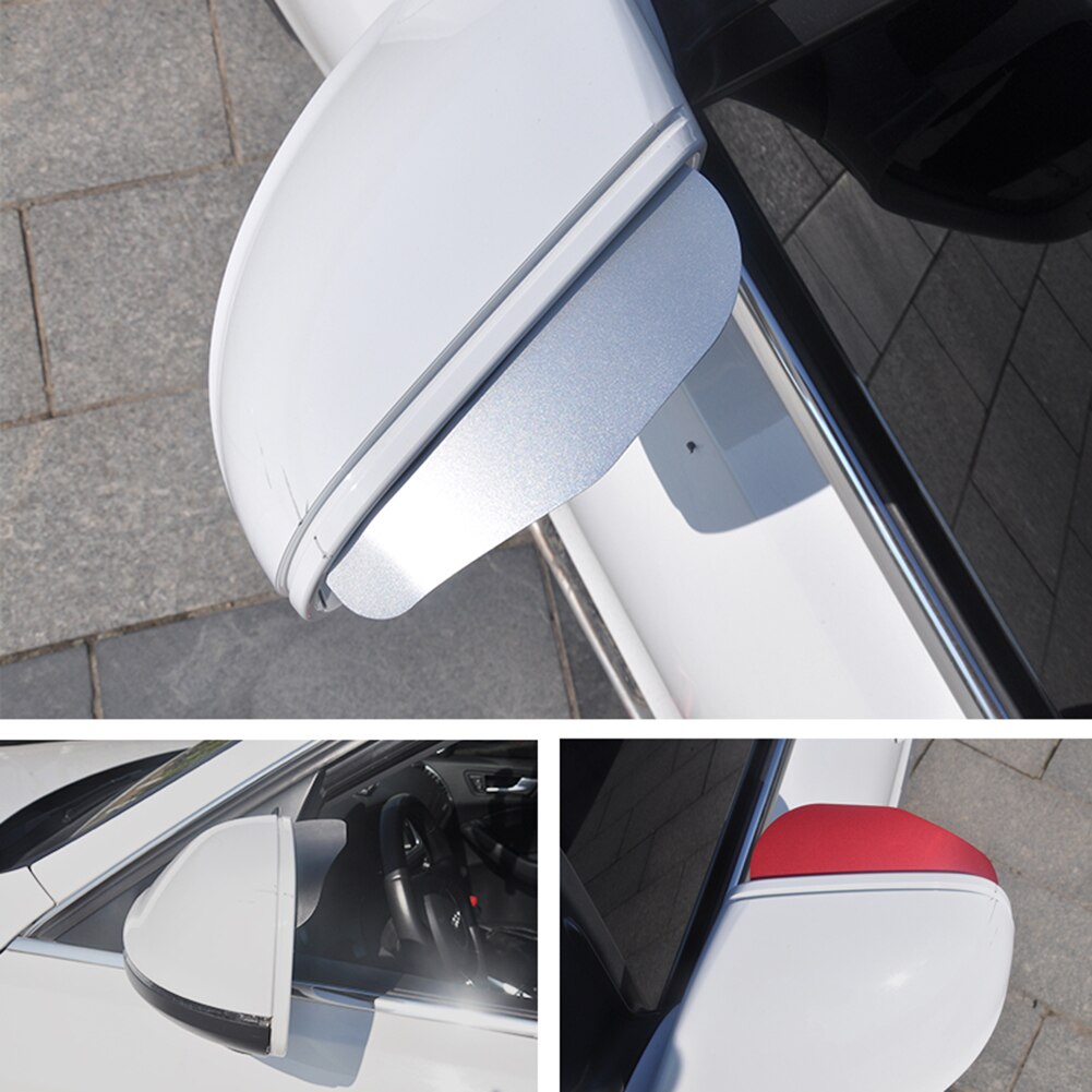 1 Paar Aluminium Auto Achteruitkijkspiegel Regen Board Shield Zijspiegel Zonneklep Schaduw Wenkbrauw Auto Accessoires