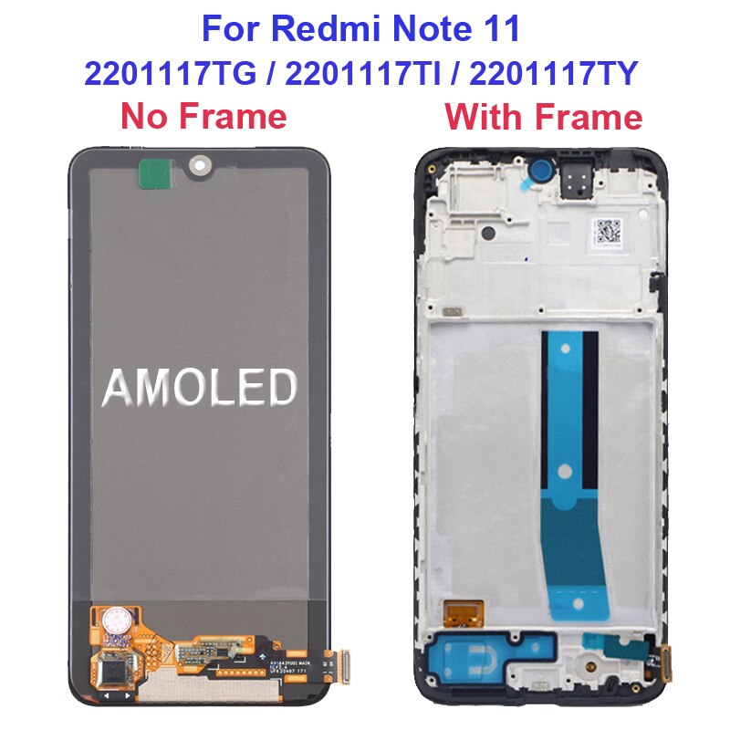 Original For Xiaomi Redmi Note 11 4G 5G LCD Display Touch Screen Replacement Digitizer For Redmi Note11 2201117TG 21091116AC LCD