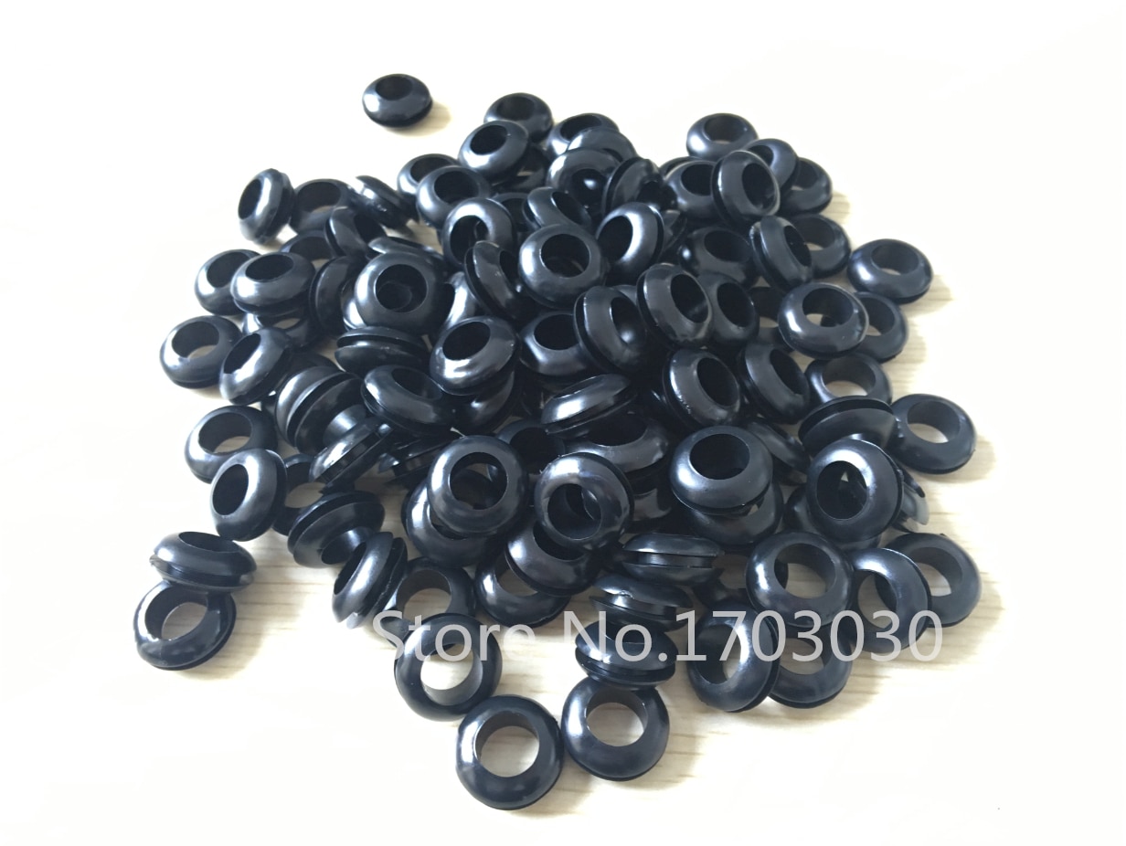Arandelas Blakc de goma blanca para cableado, arandelas de anillo de Cable de doble cara, bobina, anillo de sellado, 3mm/4mm/5mm/6mm/7mm/8mm/10mm, 100 Uds.