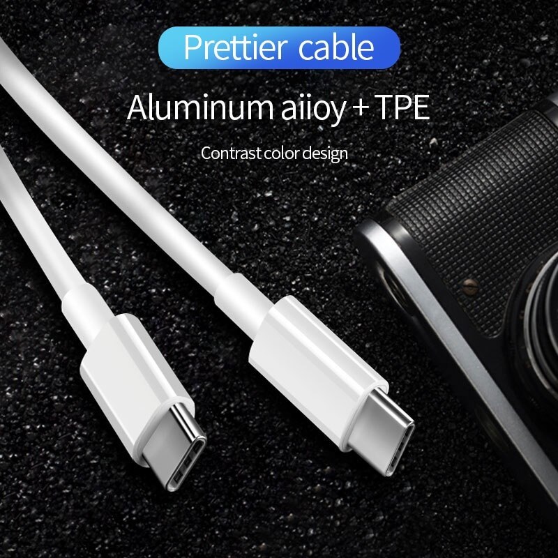 0,25 m/1m/2m Schnelle Ladung PD Kabel USB Typ C Zu Typ C Daten synchronisieren kabel Für Oneplus 7T Huawei Nova 5t 4 3 Profi Samsung A80 A70 S8