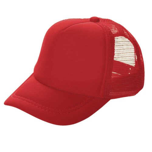 Summer Patchwork Men's Baseball Cap Mesh Caps Women Hat Casual Hip-Hop Baseball Golf Adjustable Women's Cap: Solid Red