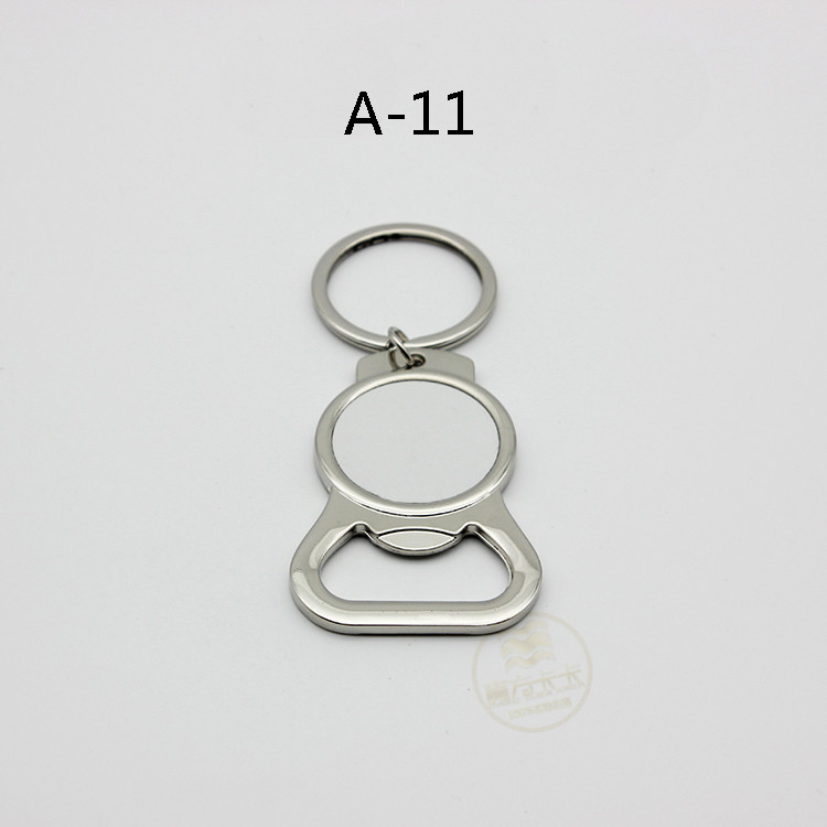 10pcs/lots Sublimation Blanks Metal Key Rings Key Chains Bottle Opener DIY Printing Sublimation Ink Transfer paper Print: A-11