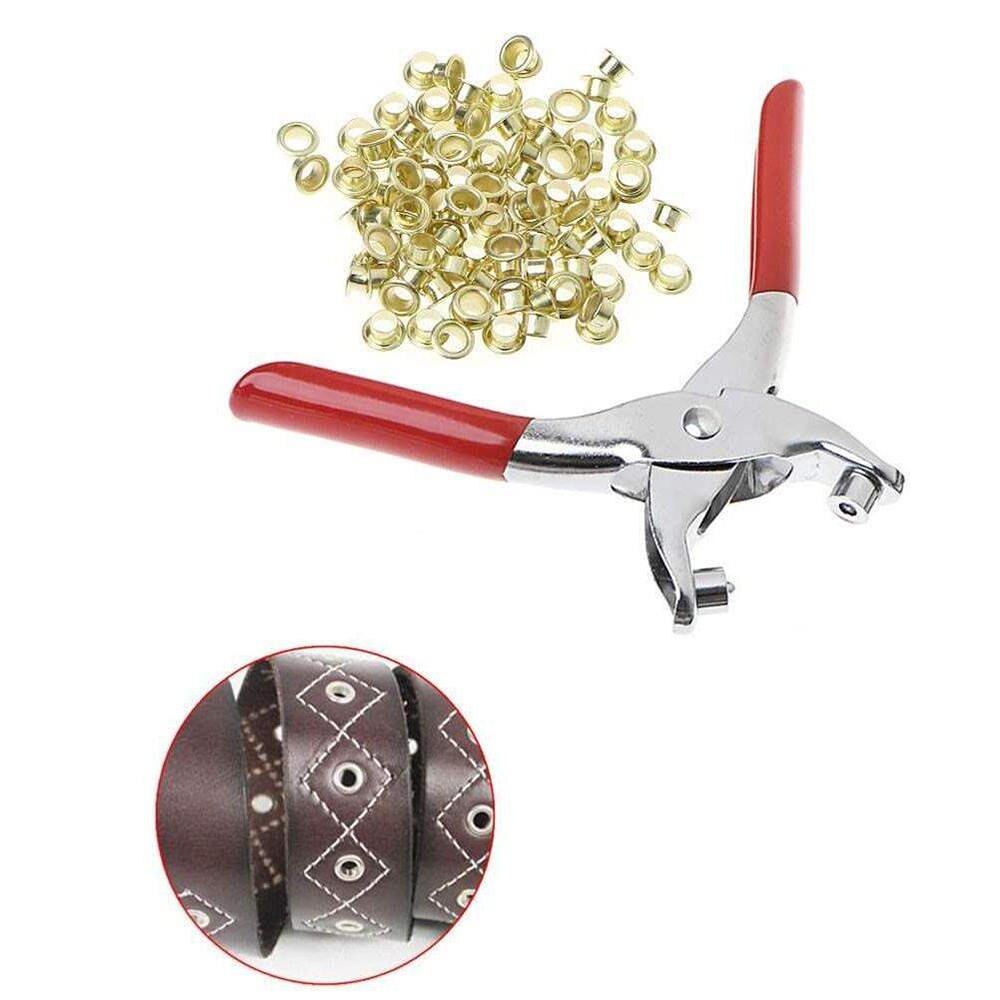 Scrapbook Fabric Eyelet Punch Pliers Leather Canvas Hole Puncher Accessories Supplies DIY Manual Tools Kit