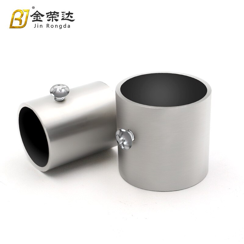 Thickened stainless steel cylindrical flange seat Concealed flange seat Round tube seat Wardrobe hanging rod seat
