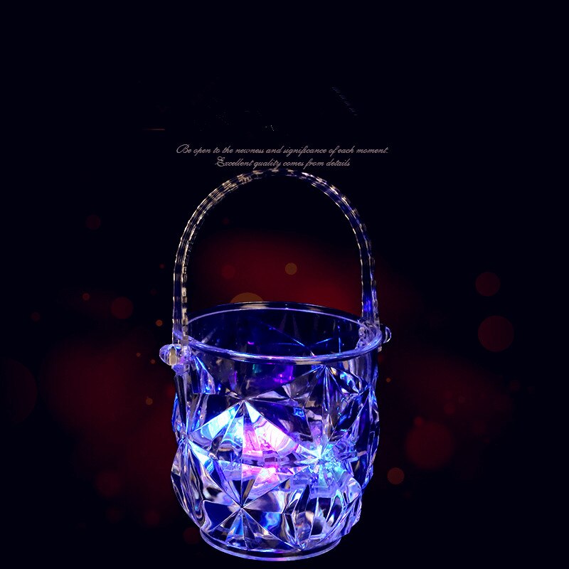 Akryl ishink genomskinlig plast champagne hink kristall ishink kök bar ktv special ishink 14.5*13cm