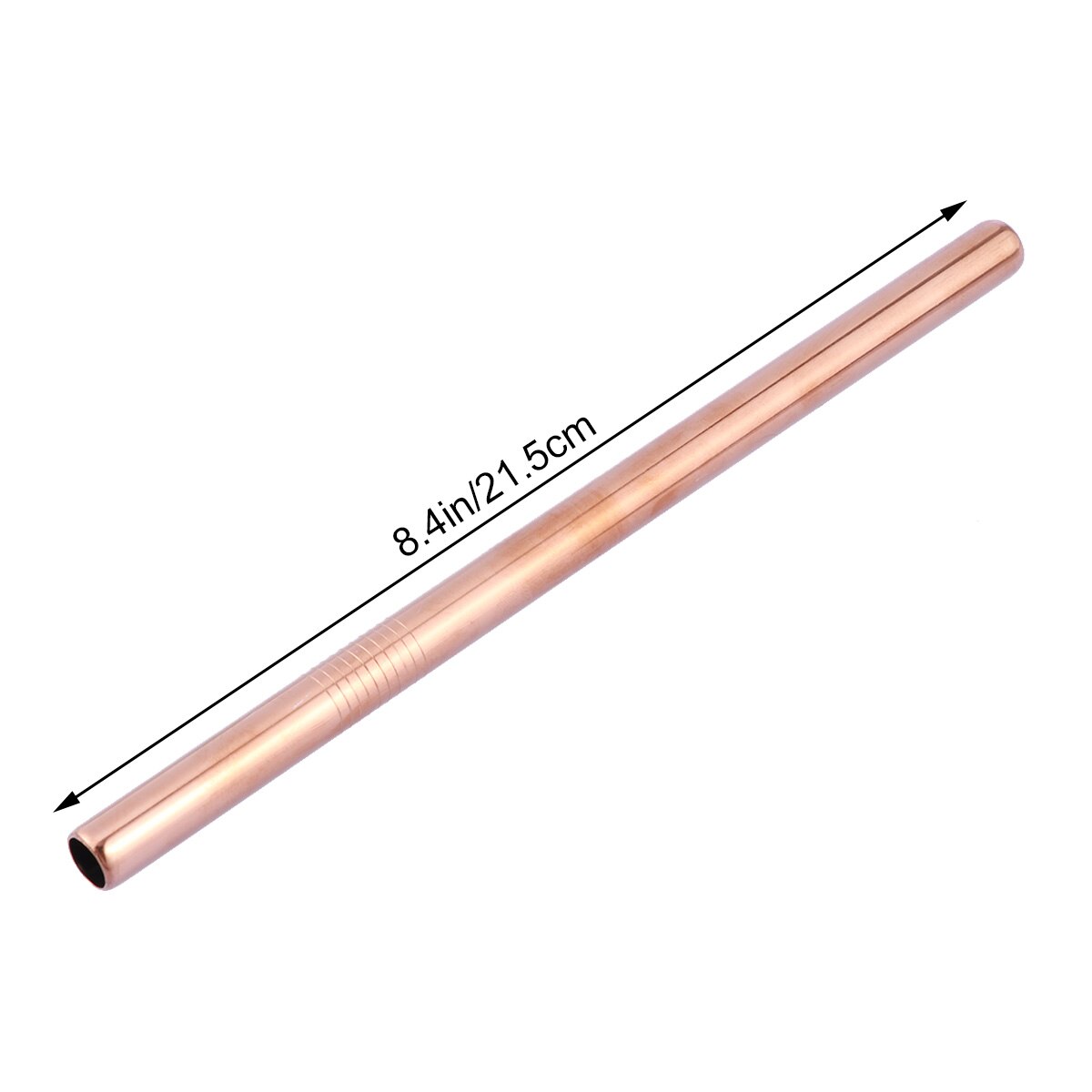 1 Pc 215x12mm Stainless Steel Drinking Straw Reusable Straight Straw for Yeti Tumblers(Rose Gold))