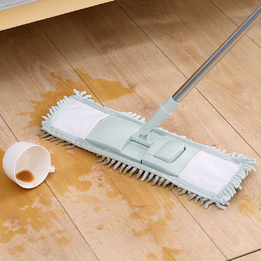 40*10cm Rechteck Haus reinigungs Pad Chenille Haushalts staub Mopp Kopf Ersatz einfach ersetzen Staub Mops: Grün