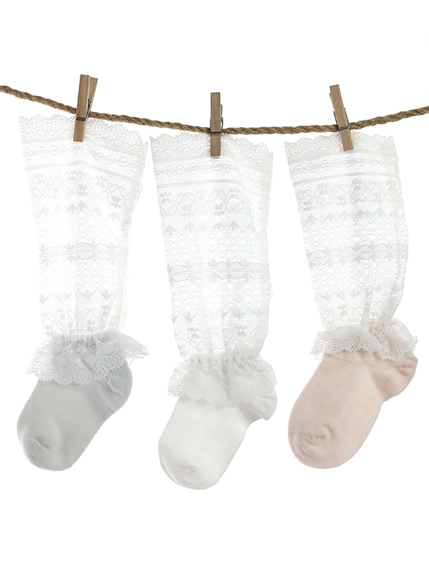 Baby Mädchen Spitze Knie Hohe Socken Süße Spitze Strümpfe Säuglinge Kleinkinder Kleid Nicht Unterhose Lange Socken