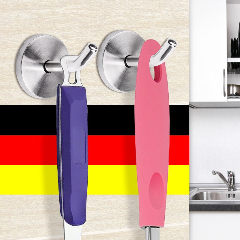 Muur deur achterhaak roestvrij staal kledinghanger badkamer keuken handdoekhaak zilveren haken huishoudelijke artikelen