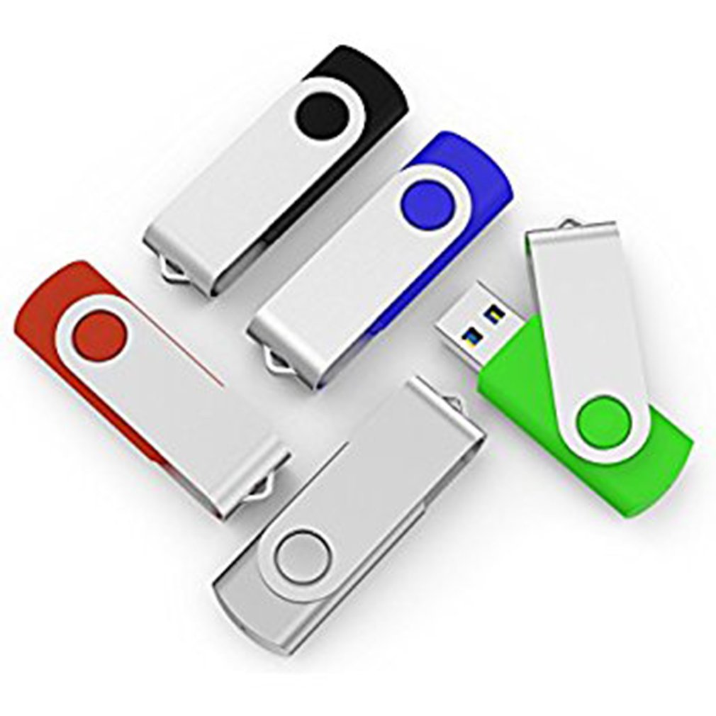 5 pièces Ultra Potable en métal USB 2.0 USB lecteur Flash disque stylo lecteur 8GB Rectangle mémoire Flash lecteurs U Stick FAT32 Format