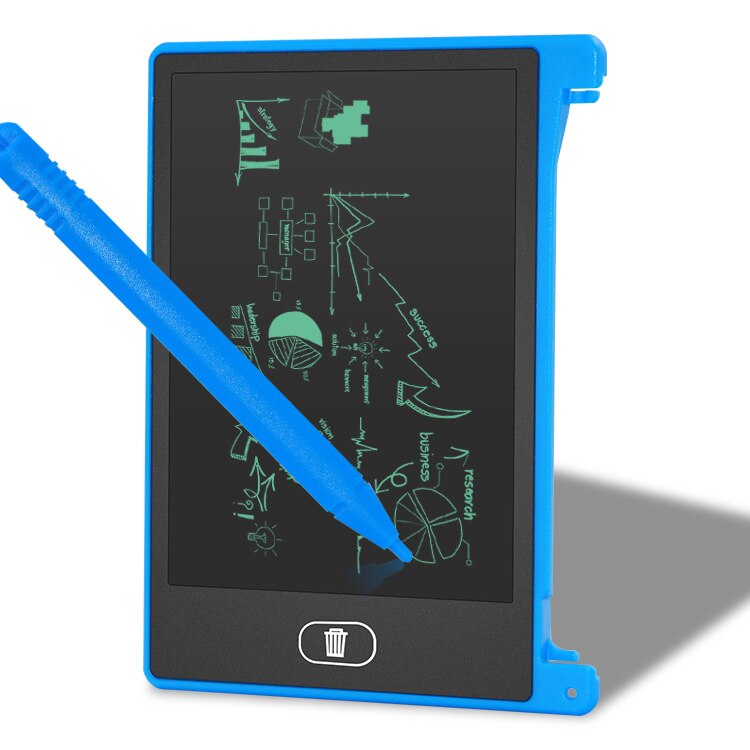 Tableta de escritura LCD de 4,4 pulgadas para niños, tablero gráfico de dibujo y pintura, , creatividad, Fantasía: Blue