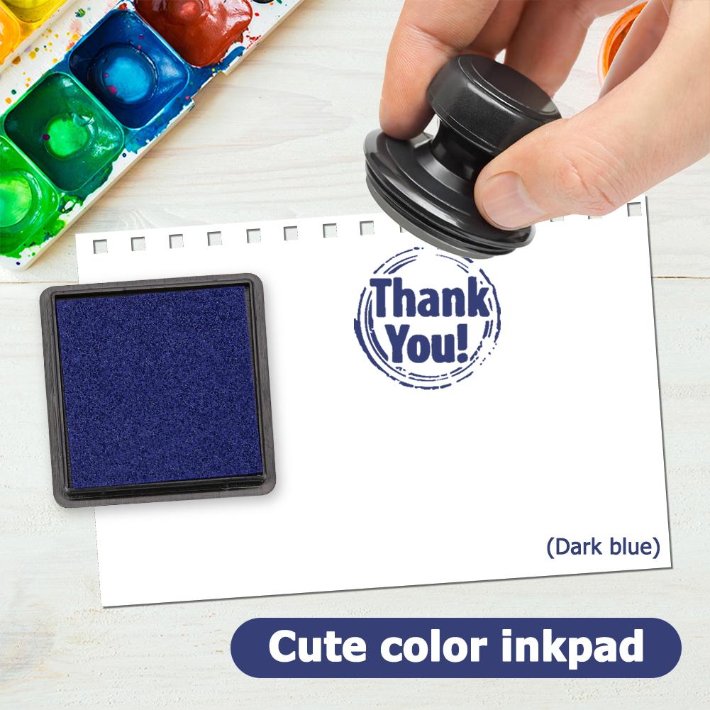 Almohadilla de tinta cuadrada con huella dactilar para DIY, tarjeta manualidades de papel para álbum de recortes, sello de sellado, almohadilla de tinta para decoración de boda