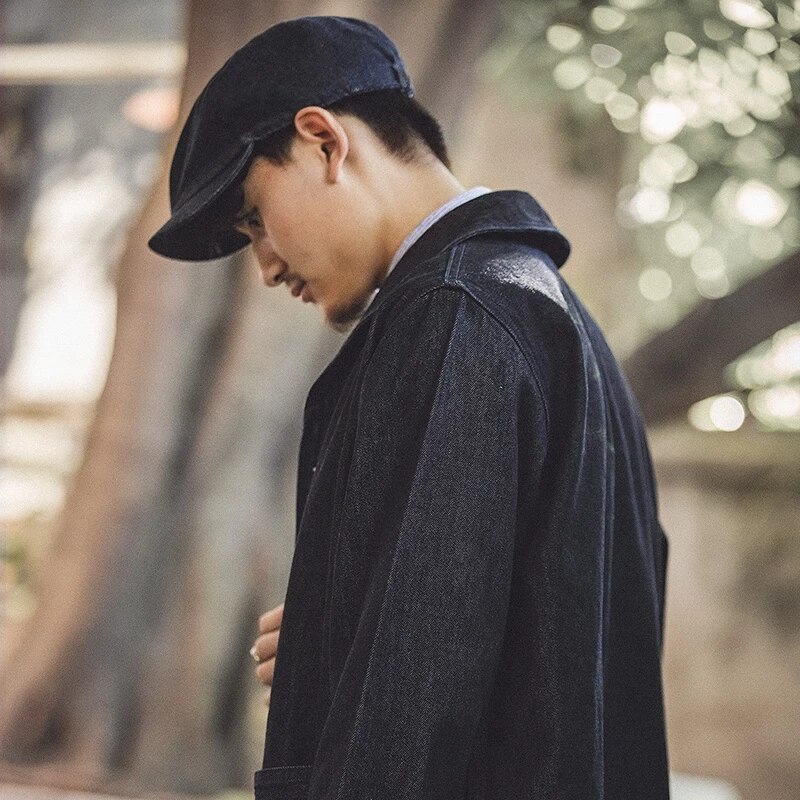 Gorros de tela vaquera de gran tamaño para hombre, gorra plana clásica informal, Vintage, soporte elástico, talla única, Retro