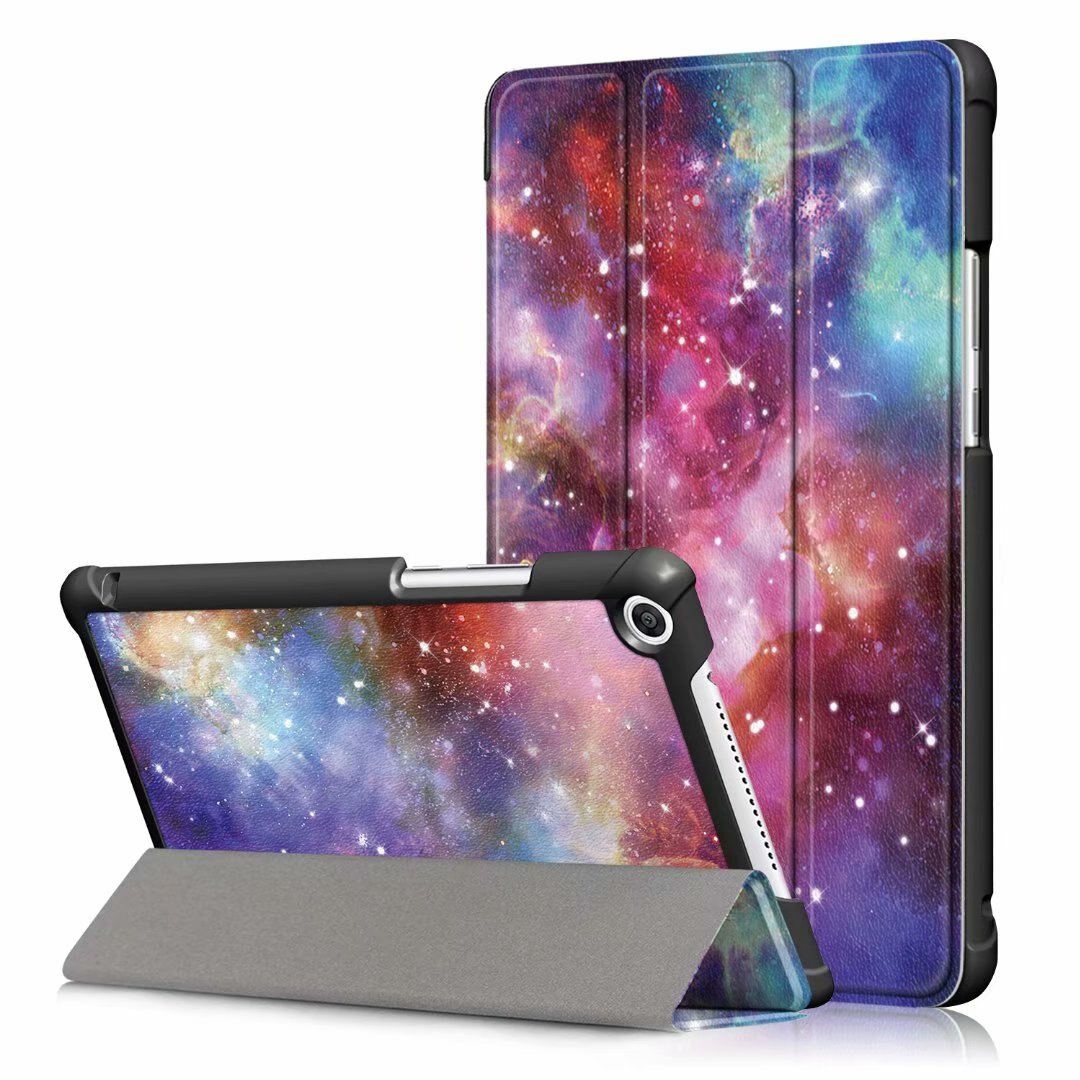 Slim odwróć PU skórzane etui do Huawei MediaPad M5 lite 8 JDN2-W09/AL00 8.0 cal inteligentny pokrowiec do huawei m5 lite 8 Case + film + długopis: YHX