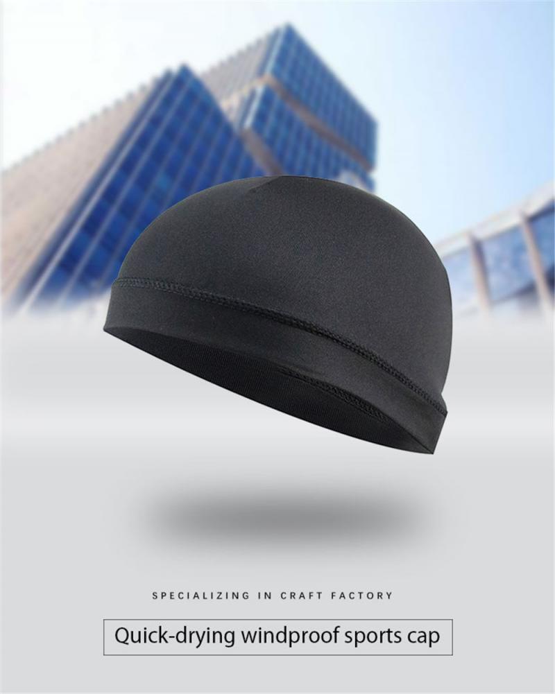 Cycling cap windproof Men Spring Under Helmet Cap Running Cycling Helmet Liner Skull Cap Beanie Hat Quick Dry Sport Caps TSLM1