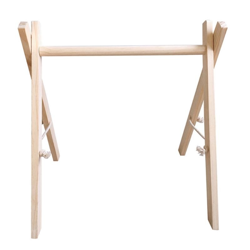 Nordic Eenvoudige Houten Kinderen Kamer Decoraties Pasgeboren Kids Baby Fitness Rack N0HD: Wood color