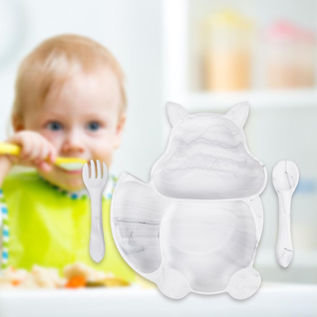 Vassoio da tavolo per alimenti per bambini diviso in plastica per bambini