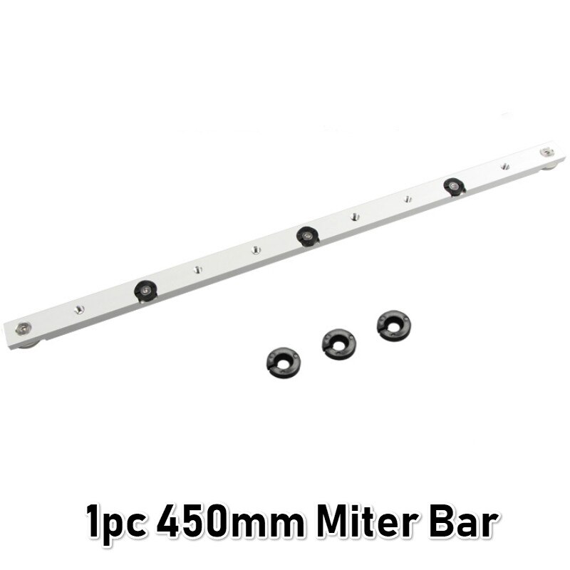 Rail d'onglet et barre d'onglet, alliage d'aluminium, t-pistes, Table à glissière, scie d'onglet, barre, outils de travail de menuiserie, à monter, à monter: 1Pc 450mm Miter Bar