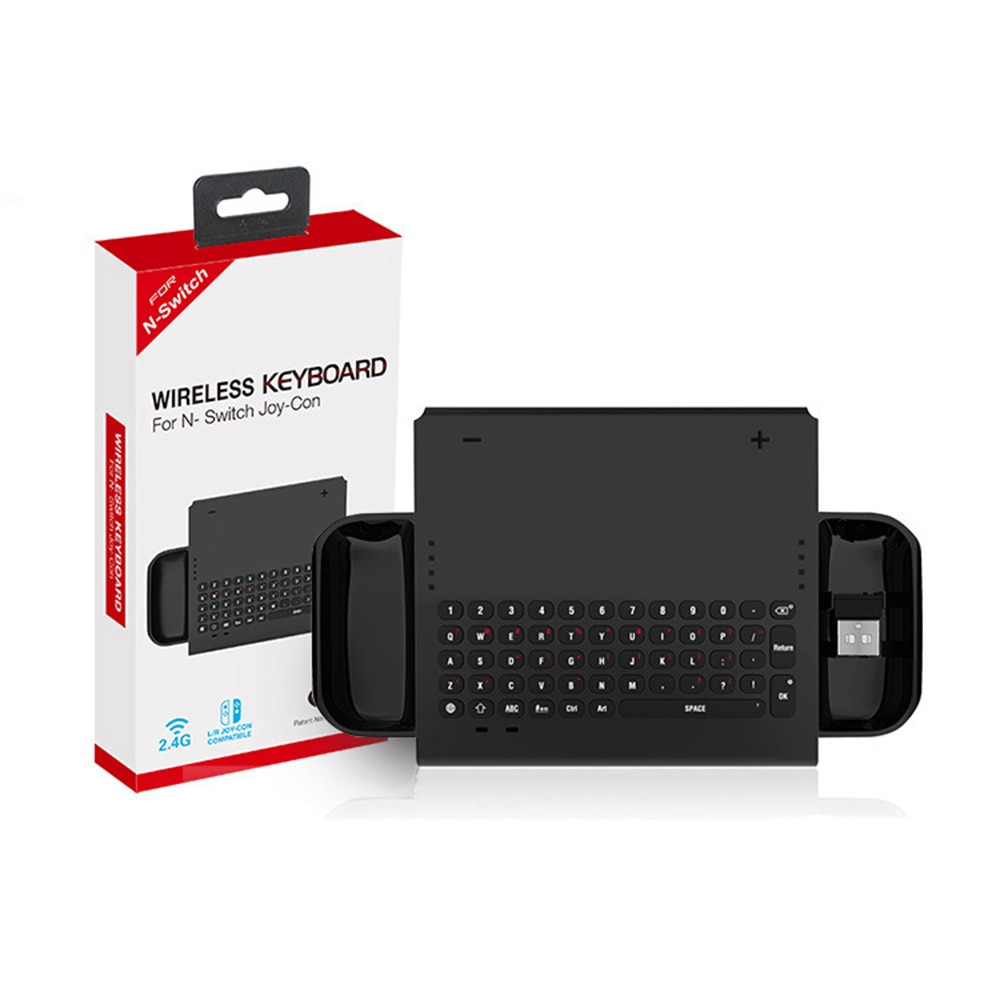 2.4G Draadloze Toetsenbord Oplaadbare Handheld Keyboard Chatpad Met Houder Voor Nintendo Switch Vreugde-Con Controller