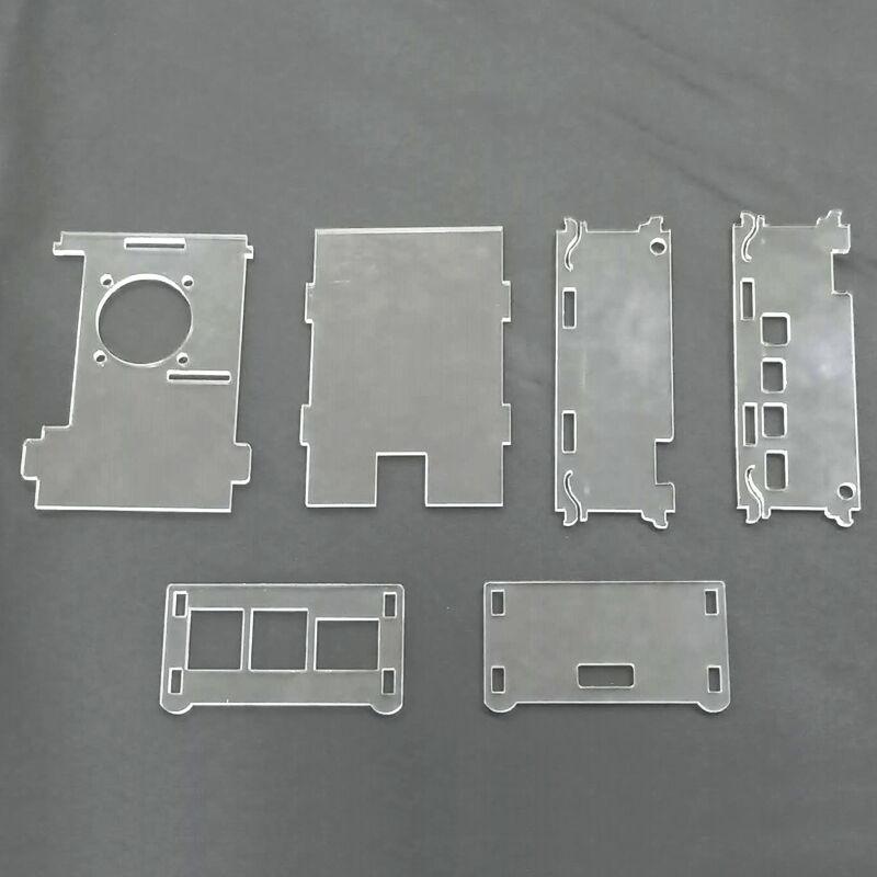 1pc Acrylic Transparent / Clear Case Cover for Raspberry Pi 4 Model B , with Cooling Fan for Raspberry Pi 4B
