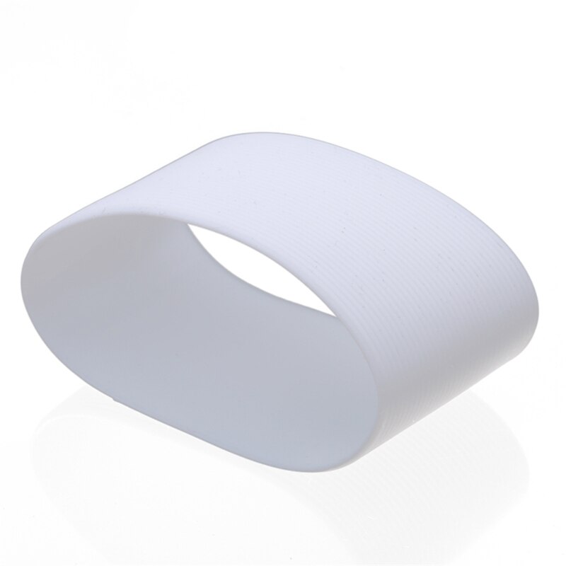 Enveloppe de tasse à café en Silicone, manchons de tasse en céramique, Recyclable, résistant à la chaleur, manchons de tasse d'eau, couvercle de tasse Plumyl: White