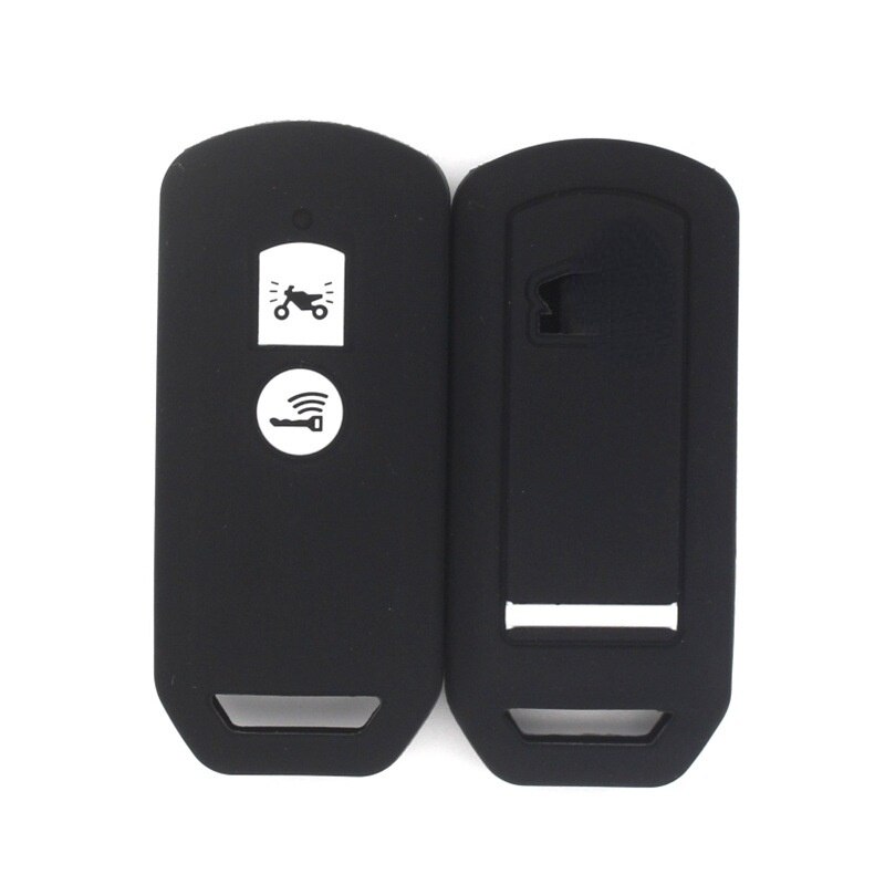 Portachiavi in silicone per Honda X ADV SH 125 150 300 Forza 125 300 PCX150 2018 Scooter per moto 2 pulsanti Smart Key: Black