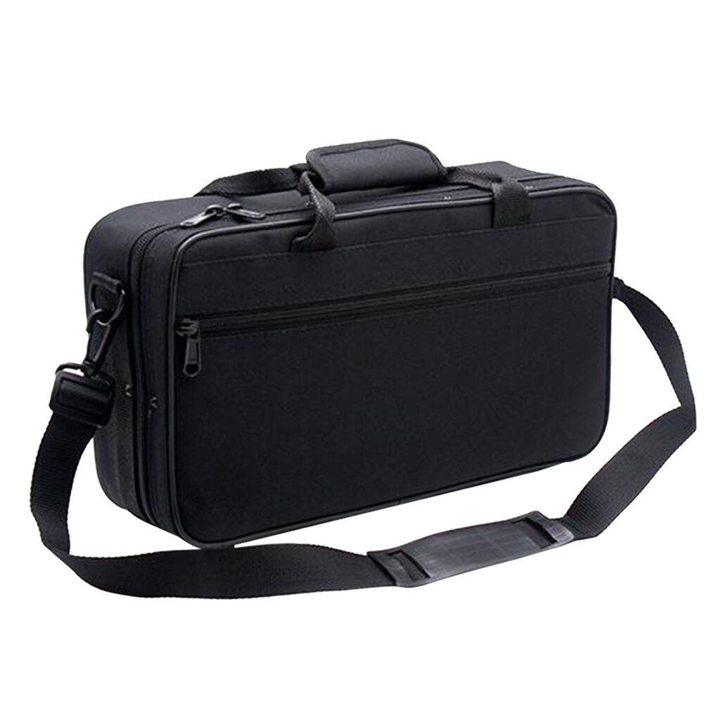 Estuche de almacenamiento para clarinete, bolsa de transporte para concierto, gruesa, acolchada, de tela Oxford, impermeable, b, plana, para estudiante, Oboe, trompeta, Correa dura