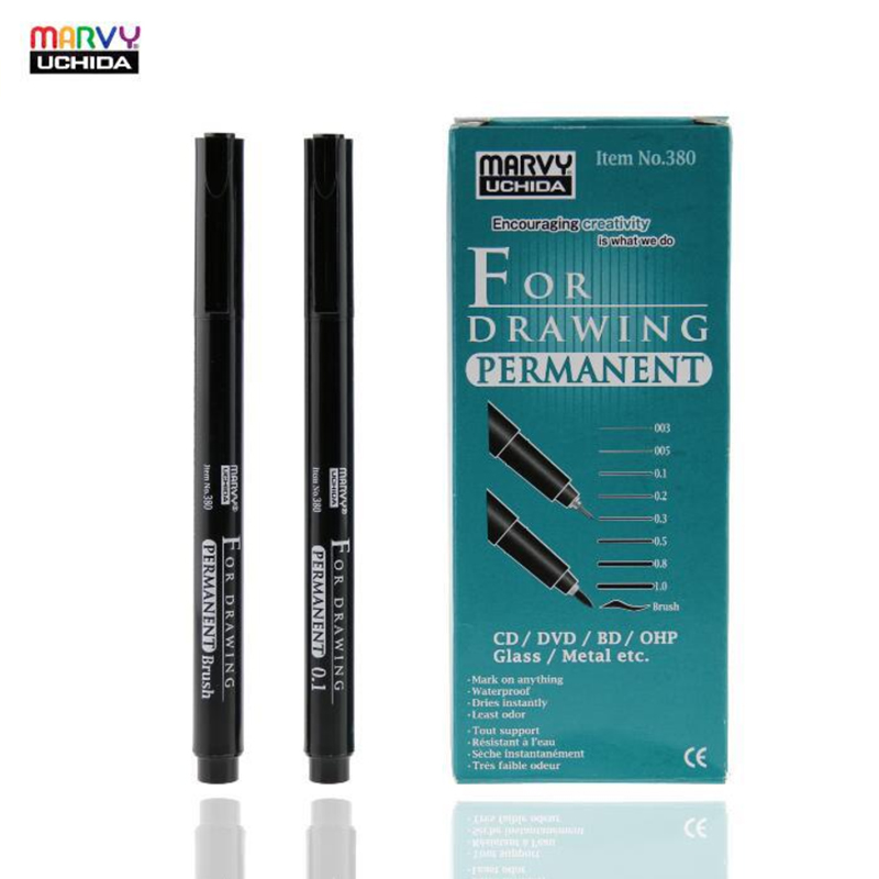 MARVY Pigma Micron – stylo fin à base d&#39;huile, 1 pièce, encre noire, étanche, marqueurs d&#39;art, pour Dessin, Manga, croquis