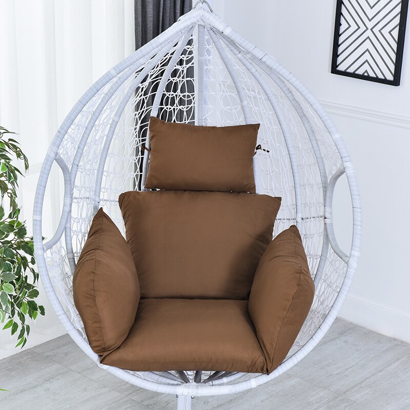 Egg Hangmat stoel kussen, opknoping swing zitkussen, ronde houten stoel dikker vervanging mat, outdoor patio tuin tuinmeubelen zacht kussen, geen stoel, groen, 47