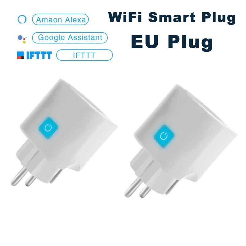 Ewelink Tuya European Standard Smart Plug Socket Wifi Mobile Phone Timer Switch Remote Control Smart Home Inteligente Enchufe: 2pcs