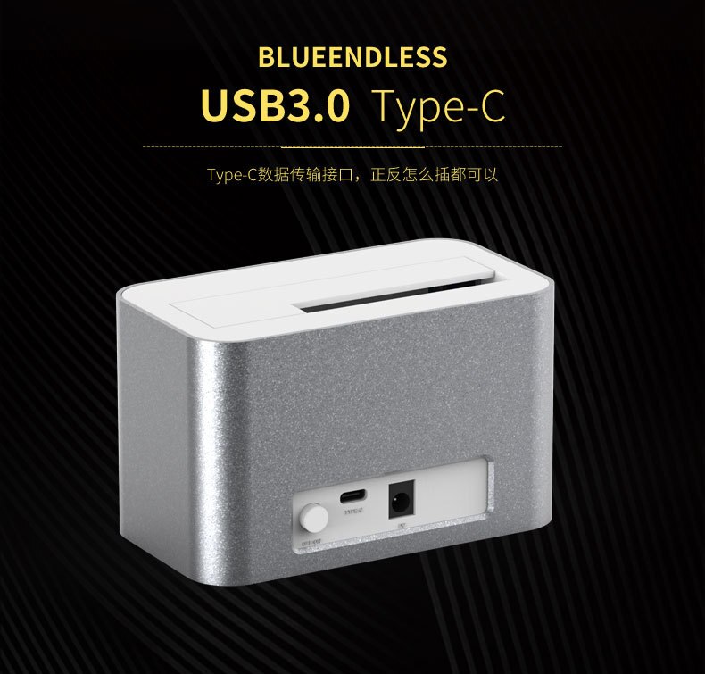 Goldendik nopea usb 3.0 2.5 tuuman  to 3.5 tuuman kotelo tyyppi c usb max tuki 8tb hdd-sovitin