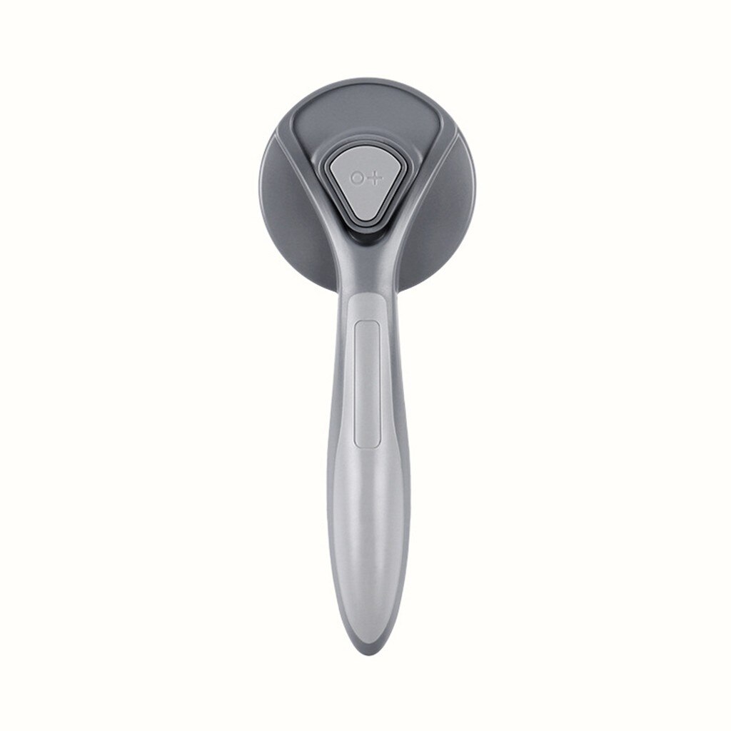 PAKEWAY Pet Cat Brush Massage Tools Multi-function Non-slip Grip Handle Comb: Gray