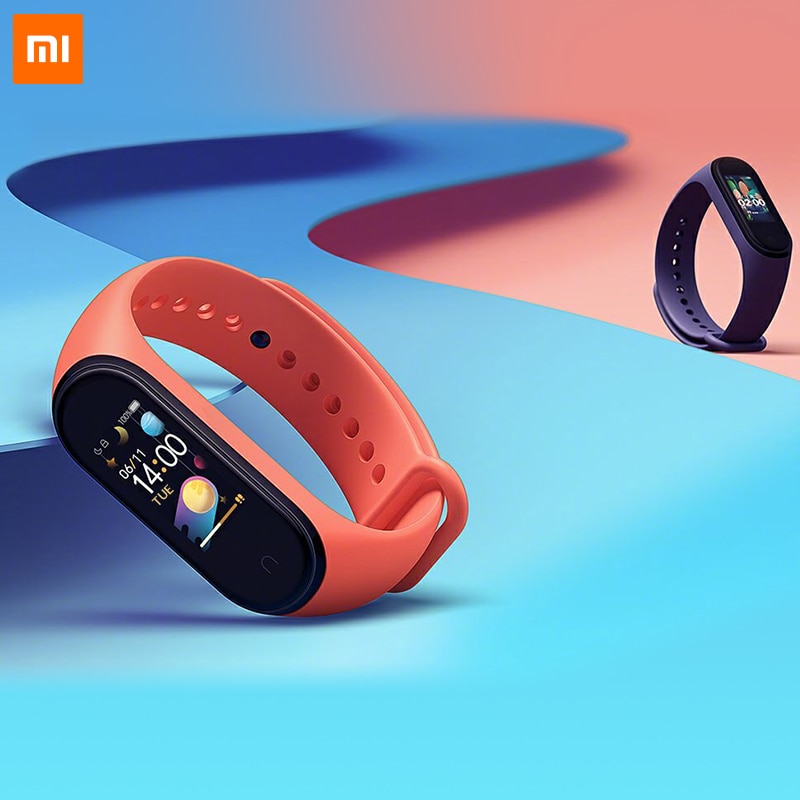 Xiaomi-pulsera inteligente Mi Band 4 Original de fábrica, Smartband deportivo con Pantalla AMOLED de 0,95 pulgadas, 4 colores, Bluetooth 5,0