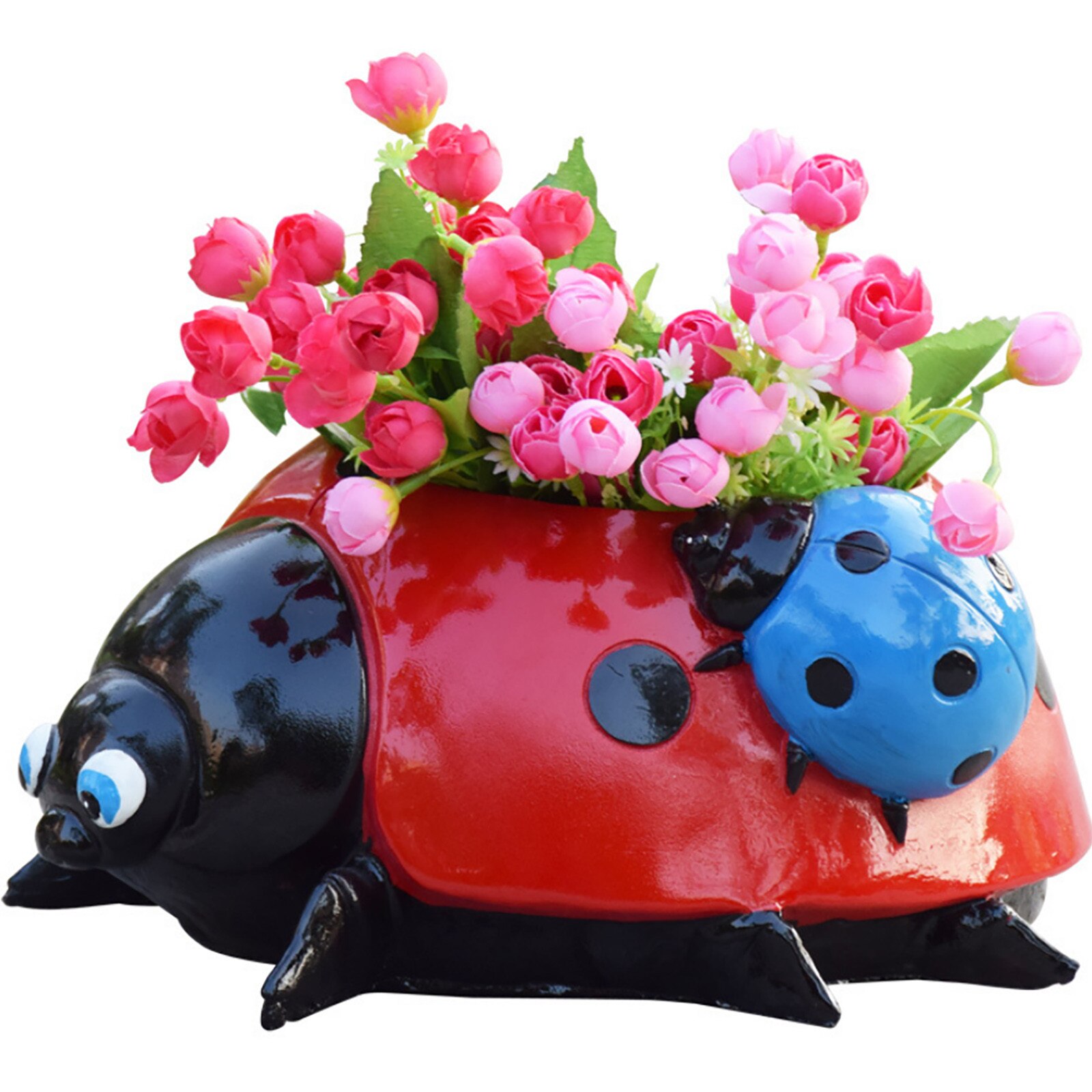 40# Garden Ladybugs Flower Pot Sketches Simulation Animal Garden Decoration Outdoor Planters Gardening Garden Pots Planters