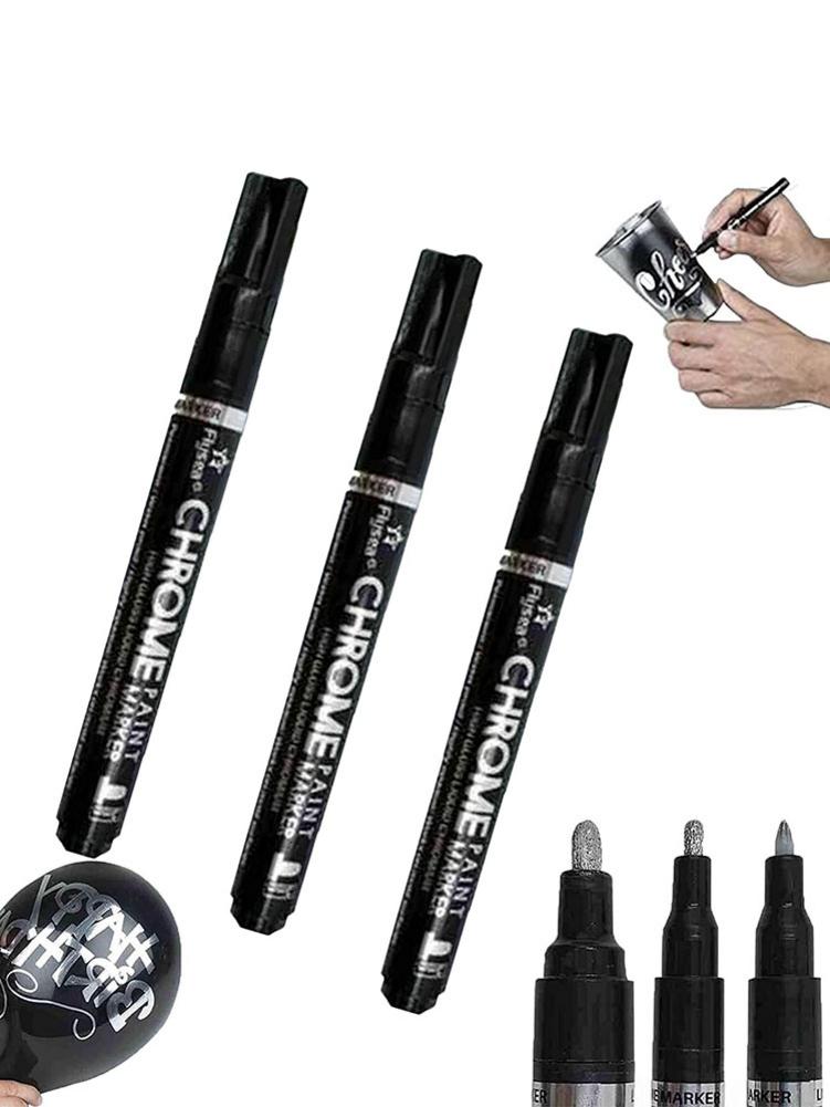 Pennarello argento arte evidenzia penna specchio cromo pennarello liquido brillare per design fai da te 0.7mm, 1.0mm, 3.0mm