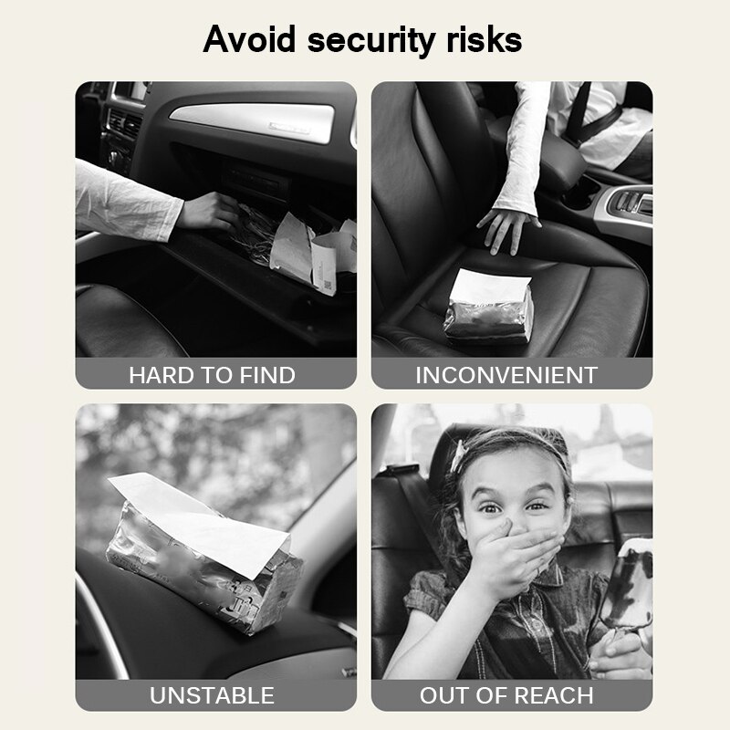 TIOODRE Dual Used Car Tissue Box Holder Cute Shaped Tissue Box Cover Adorable Paper Napkin Hangable Container Soft Convenience