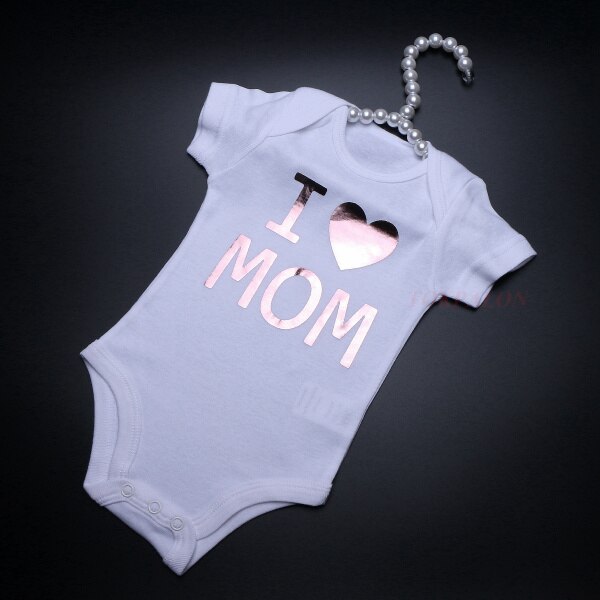 3 Maanden Baby Baby Bodysuit Brief 100 Dagen Baby Jongen Meisje Kleding Sets Wit Katoenen Baby Zomer Kleding Jumpsuit Outfits: Pink MOM
