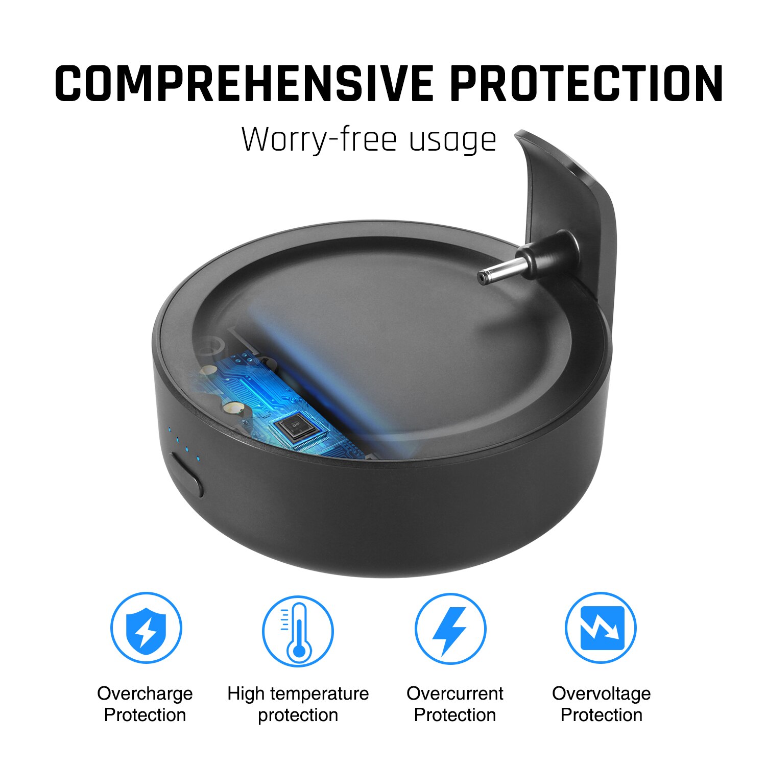 GGMM N2 Battery Base Adapt to Google Nest Mini 2nd Generation Google Portable Assistance Smart Speaker Google Nest Mini: N2-Black