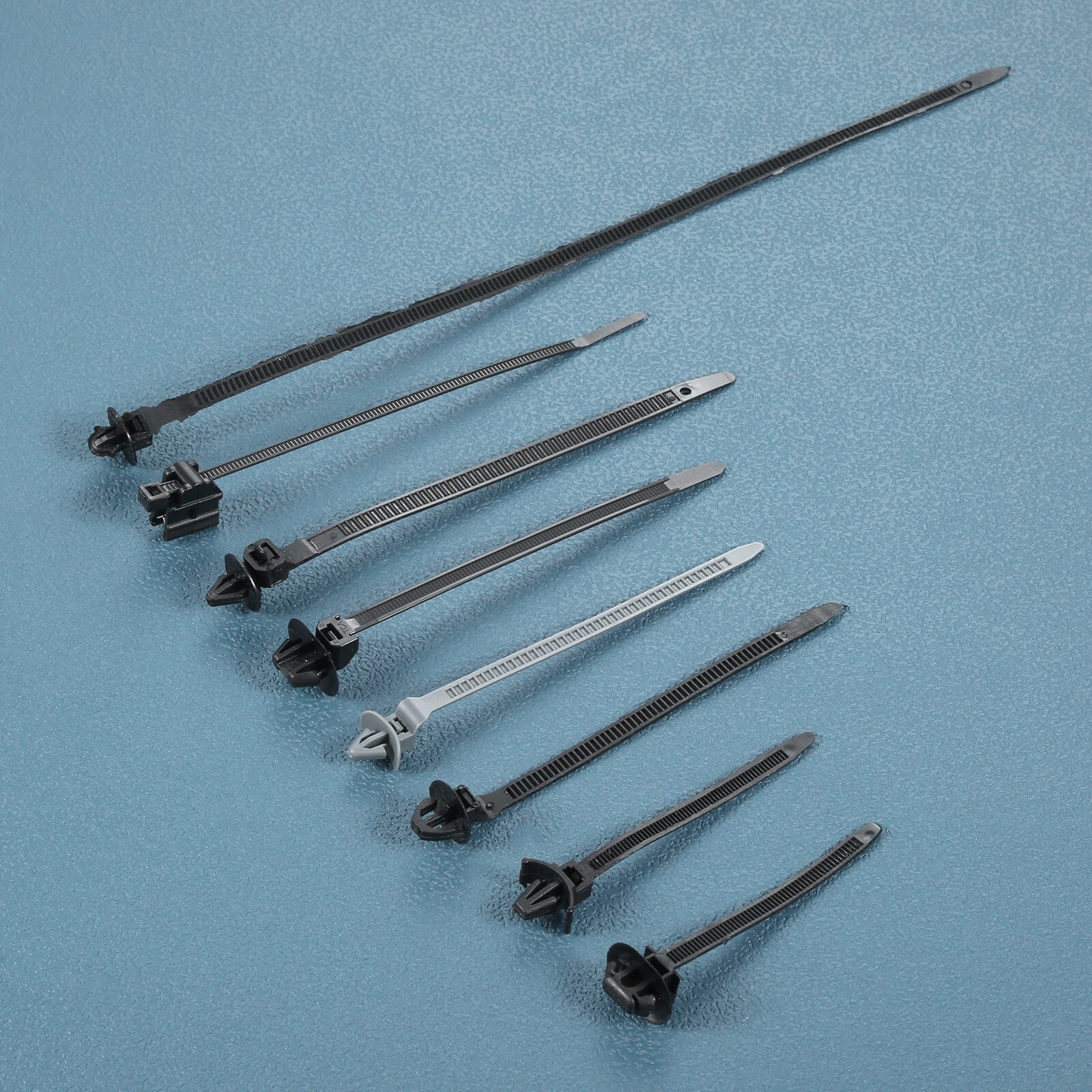 30Pcs Car Fixed Push Mount Wires Tie Cable Fastening Bundled Wire Band Cable Wire Tie Wrap Zip Ties Self Locking Nylon Cable Tie